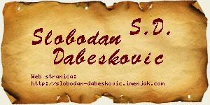 Slobodan Dabesković vizit kartica